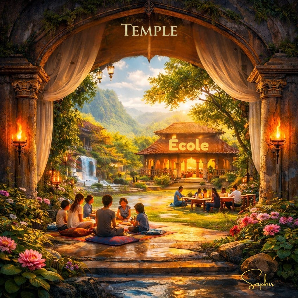 Temple et École
